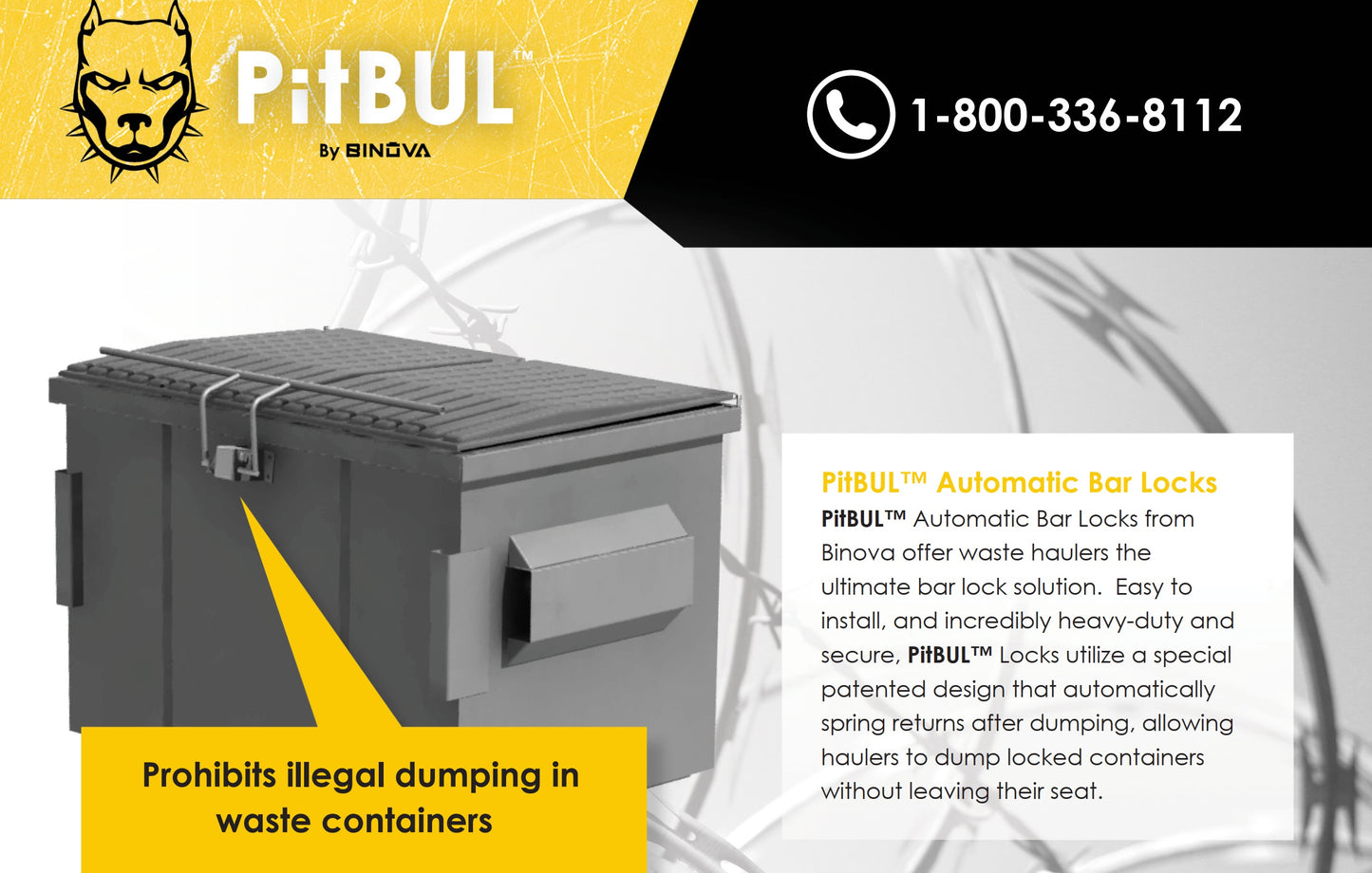 PitBUL™ Flat Top Dumpster Lock